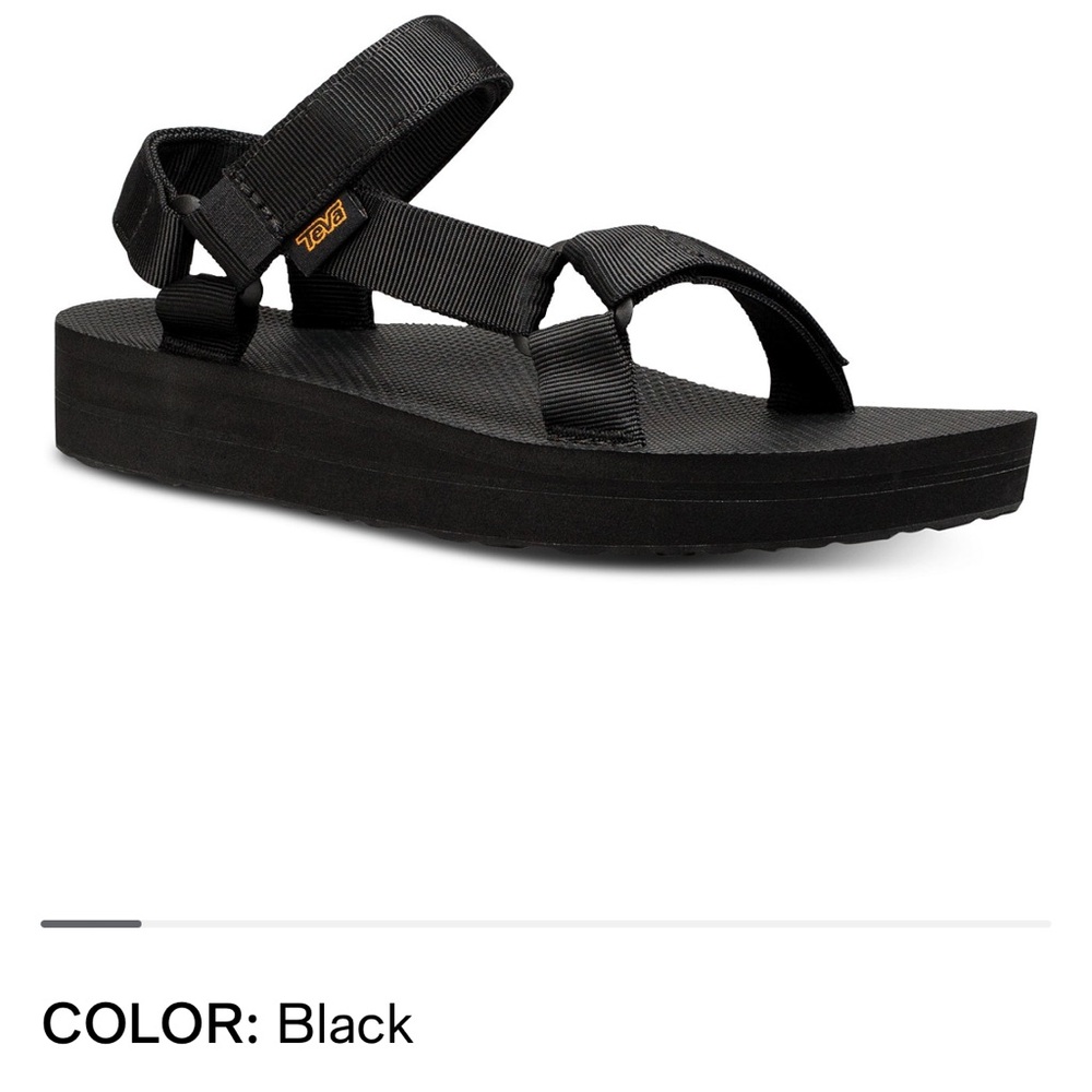 Teva sandals size 9 black never worn just tried on , NWOT